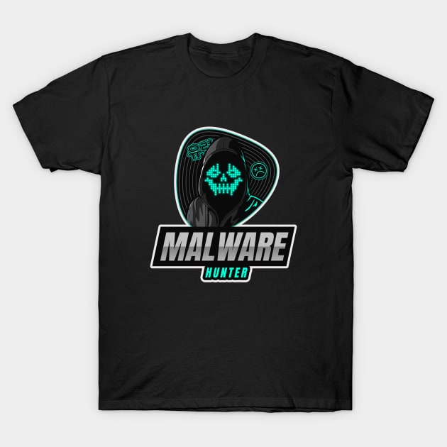 Malware Hunter T-Shirt by Cyber Club Tees